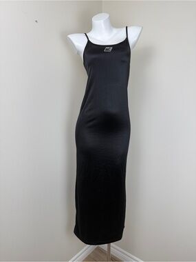 iets frans Black Slip Maxi Dress size S